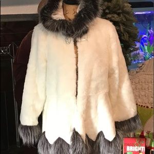Fabulous snowy white faux fur coat.